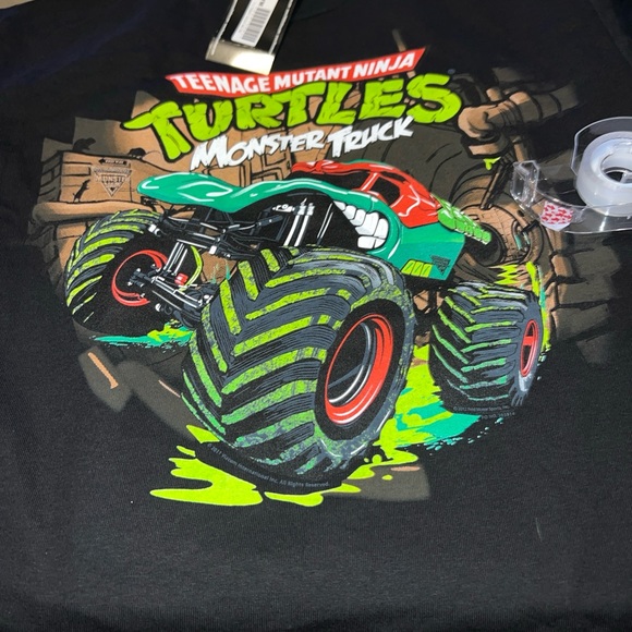 Monster Truck Series Monster Jam Teenage Mutant Turtles Black TShirt YM 2012 VTG - Picture 15 of 16